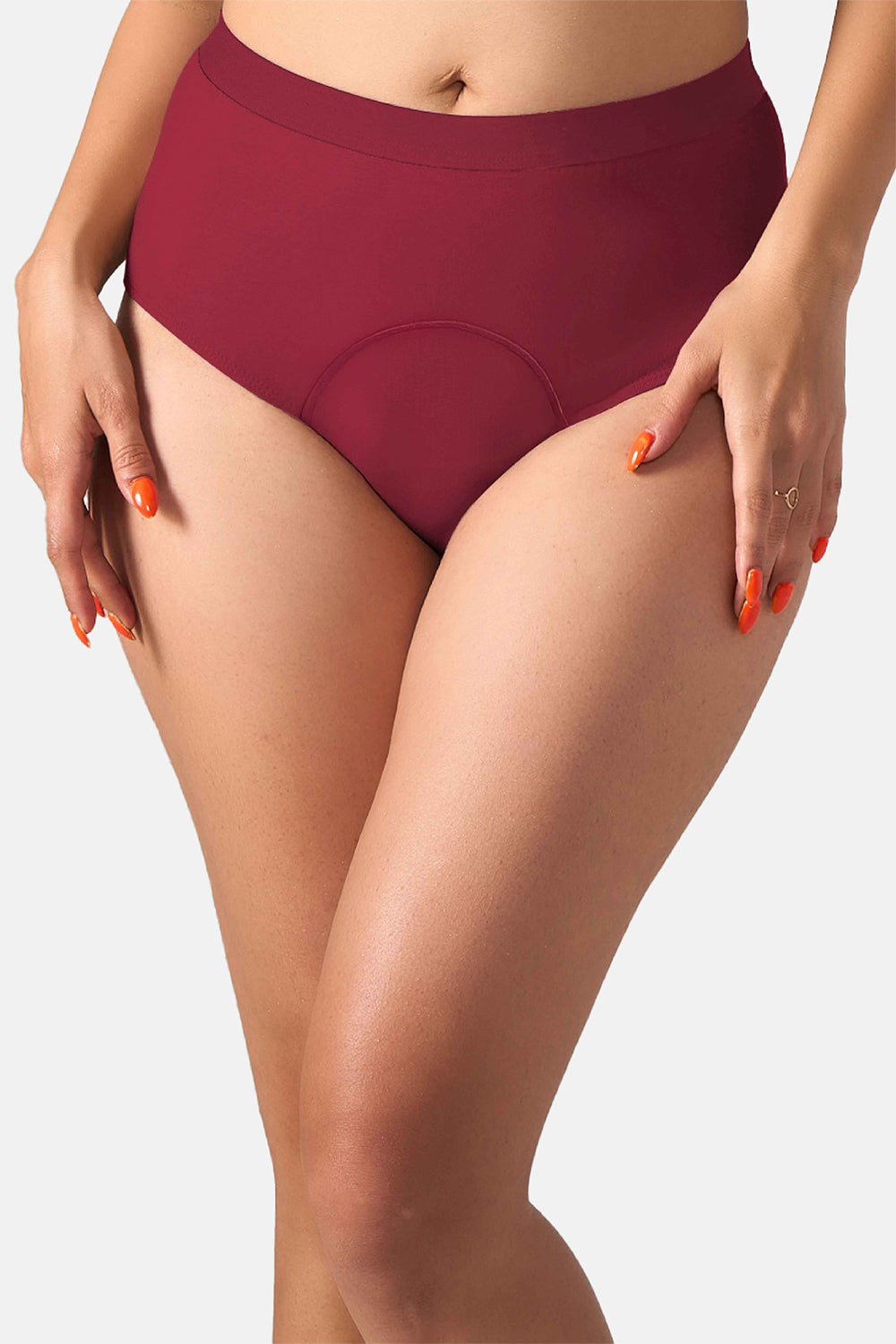 Mahina Reusable & Leak Proof Period Panty Blush Red Cotton High Rise Super Heavy Flow Pack of 1