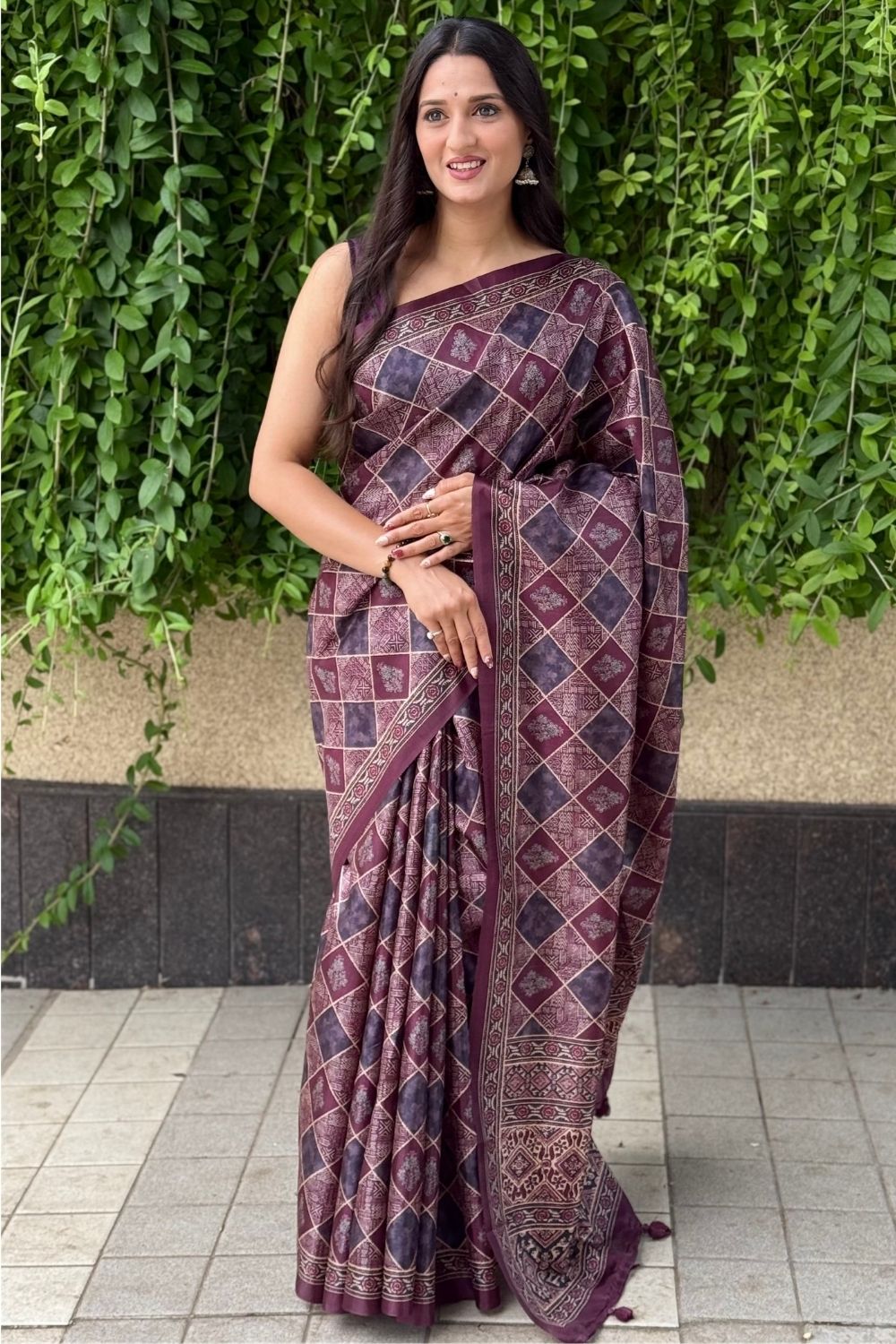 Women's Art Silk Tussar-Style Printed Saree | Elegant Festive & Occasion Wear Ethnic Saree | 4336