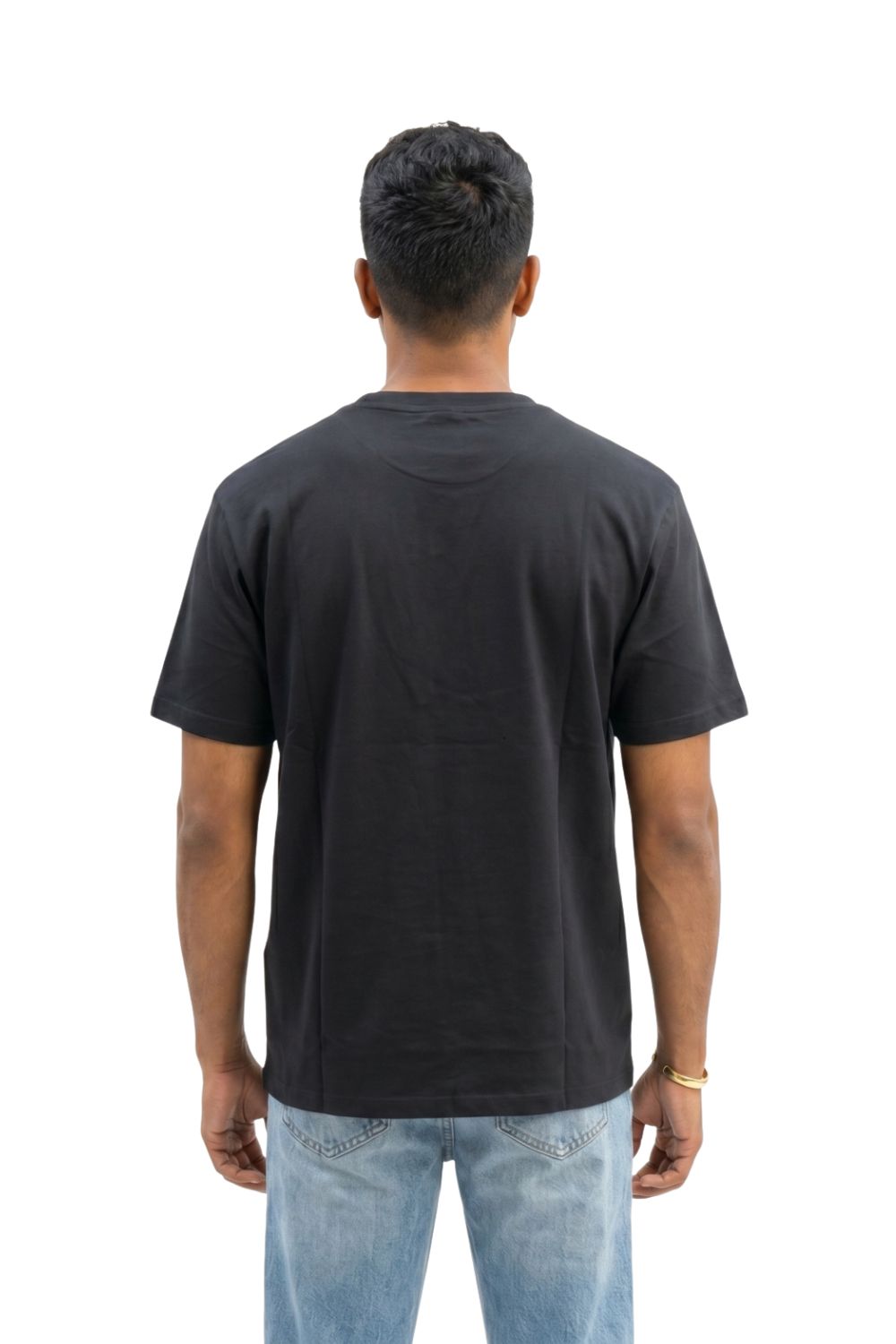 Enhance Men’s Cotton T-Shirt – Round Neck Printed T-Shirt with Coffee Graphic | Casual Everyday Wear T-Shirt - Black - TG15