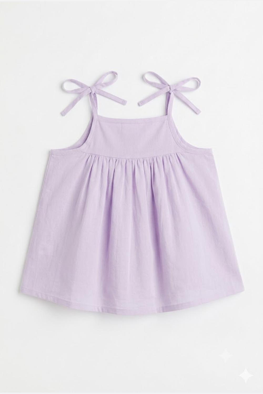 Oh Baby 100% Pure Cotton Everyday Comfort Baby Vest – Soft Breathable Infant Innerwear for Newborn Boys & Girls - Lavender - FR04