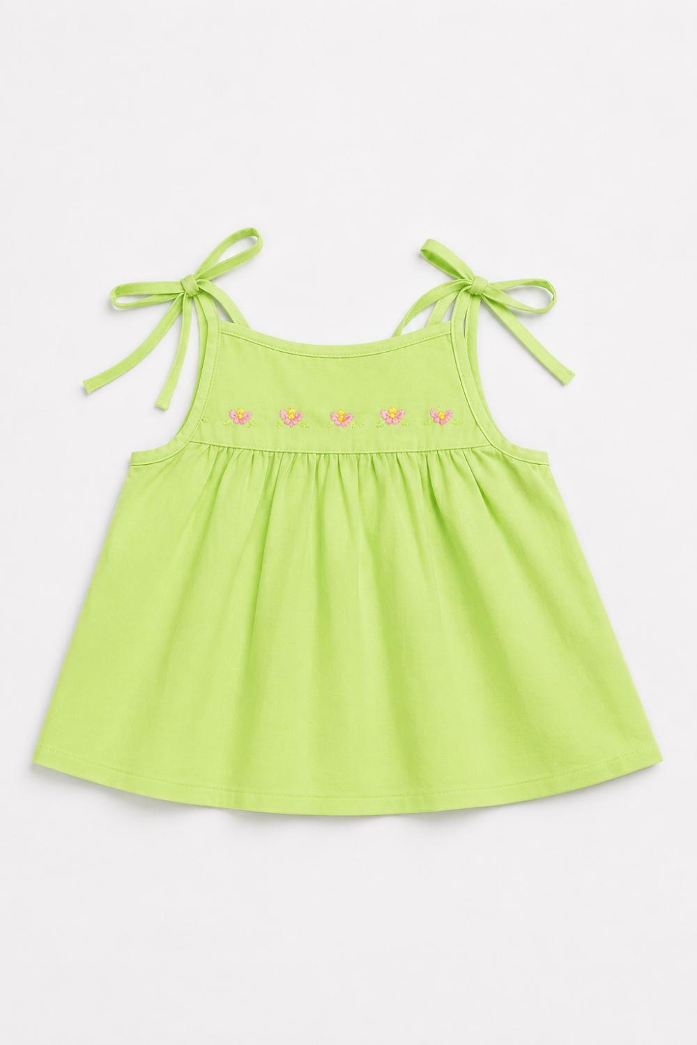 Oh Baby 100% Pure Cotton Everyday Comfort Baby Vest – Soft Breathable Infant Innerwear for Newborn Boys & Girls - Light Green - FR05