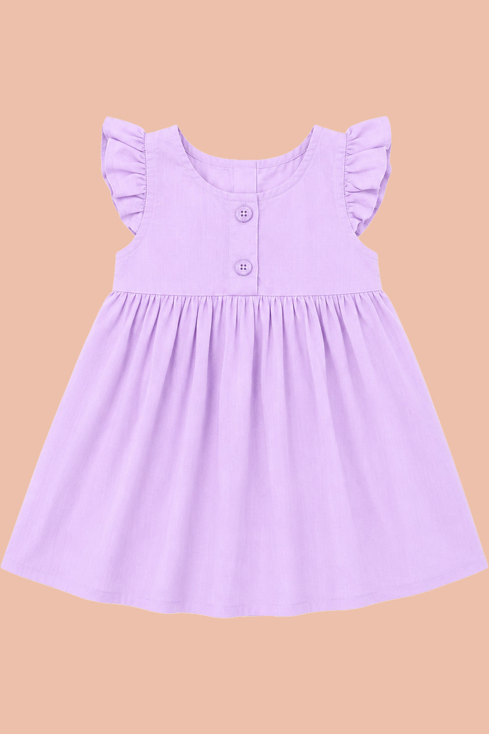 Oh Baby 100% Pure Cotton Everyday Comfort Baby Vest – Soft Breathable Infant Innerwear for Newborn Boys & Girls - Lavender - FR08