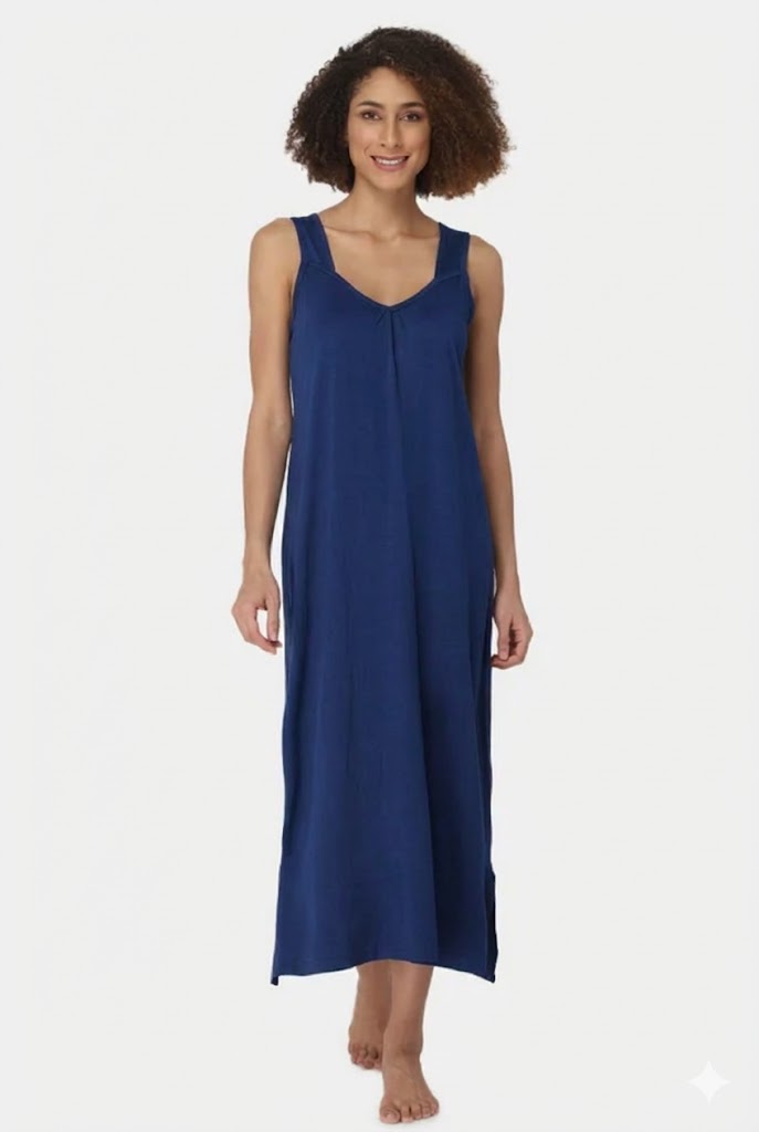 Intimacy Sleeveless Full-Length Night Slip | Ultra-Soft Cotton Comfort for All Seasons - NGSC