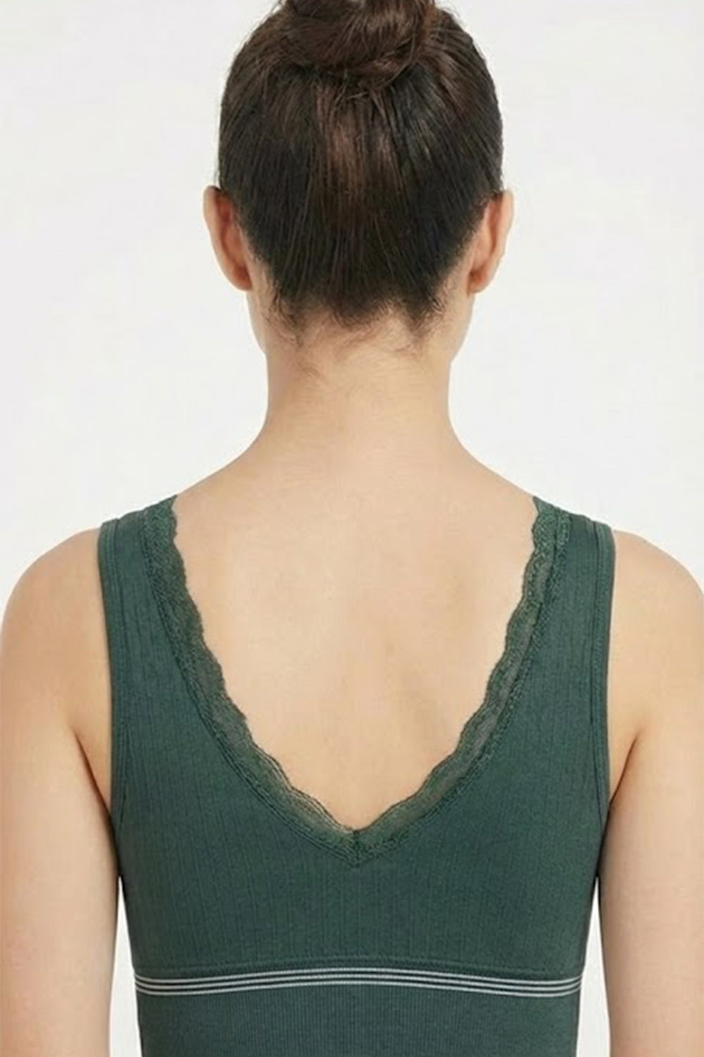 Teen Girls’ Full-Coverage Padded Sport Bra – Seamless, Sweat-Absorbent Crop-Slip Fit with High Waistband - 2041