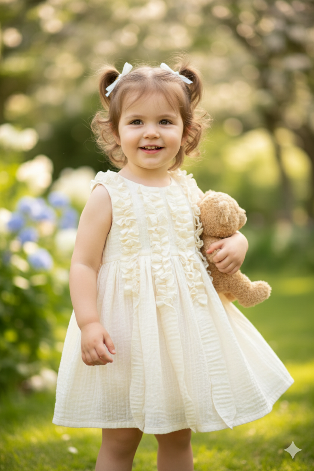 Girls Cotton-Blend Sleeveless Dress | Round Neck Solid Above-Knee Fancy Daily Wear Frock - B642