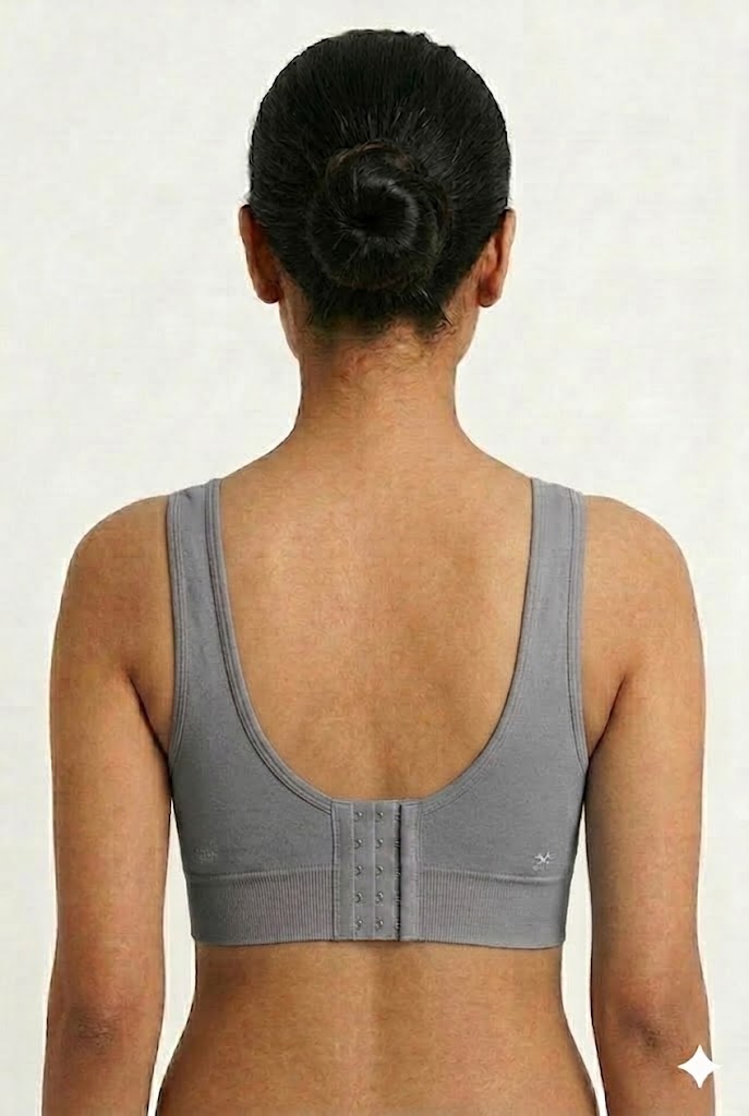 Seamless Padded Bra for Women – Full Coverage Cotton Blend Bra with Back Hook Closure | Wire-Free Everyday Comfort Bra - 10429