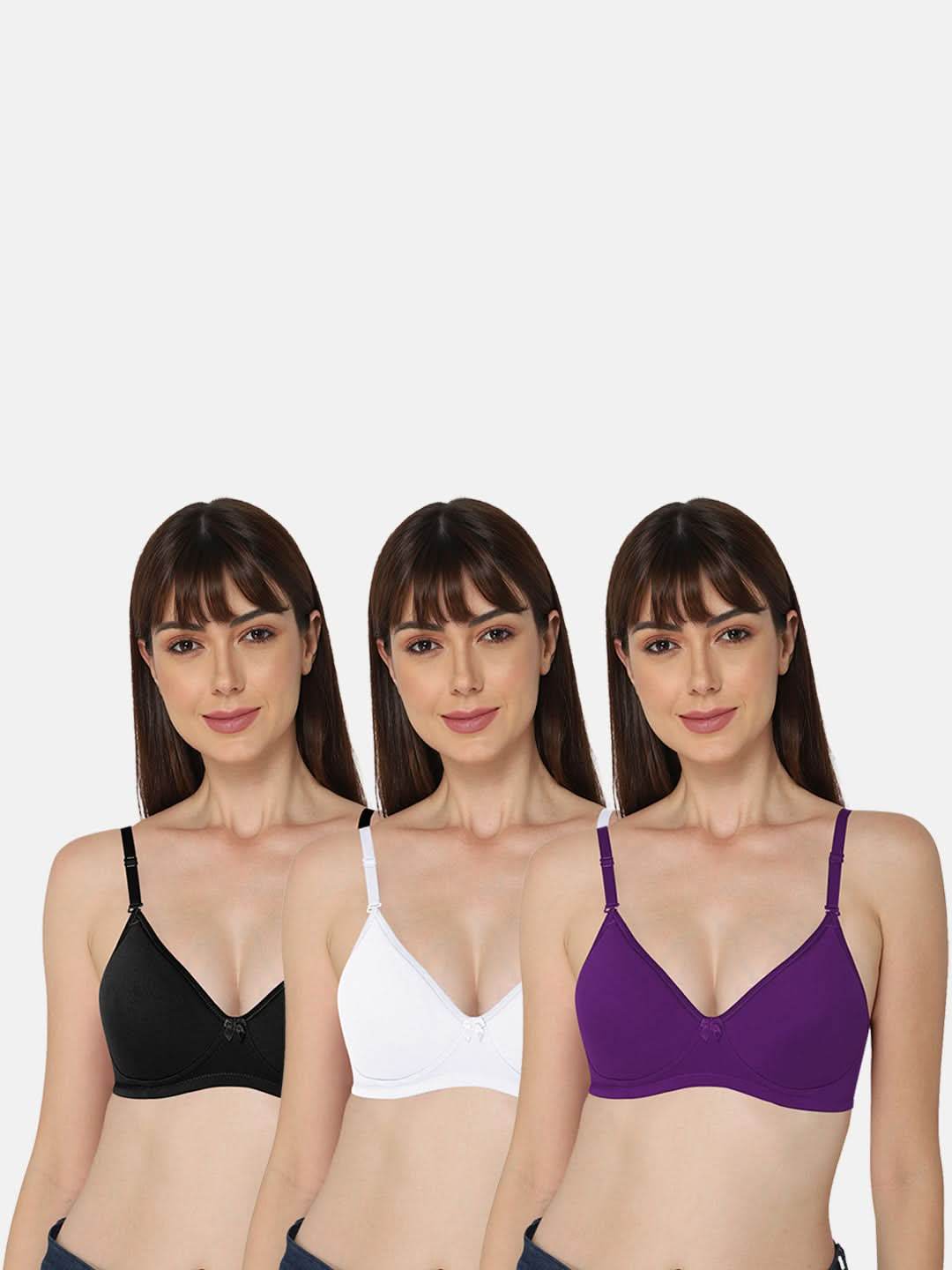 Intimacy Everyday Bra Combo Pack –Padded, Non-Wired Comfort Bras for Daily Wear Support (EC06-C42) - Naidu Hall Family Store