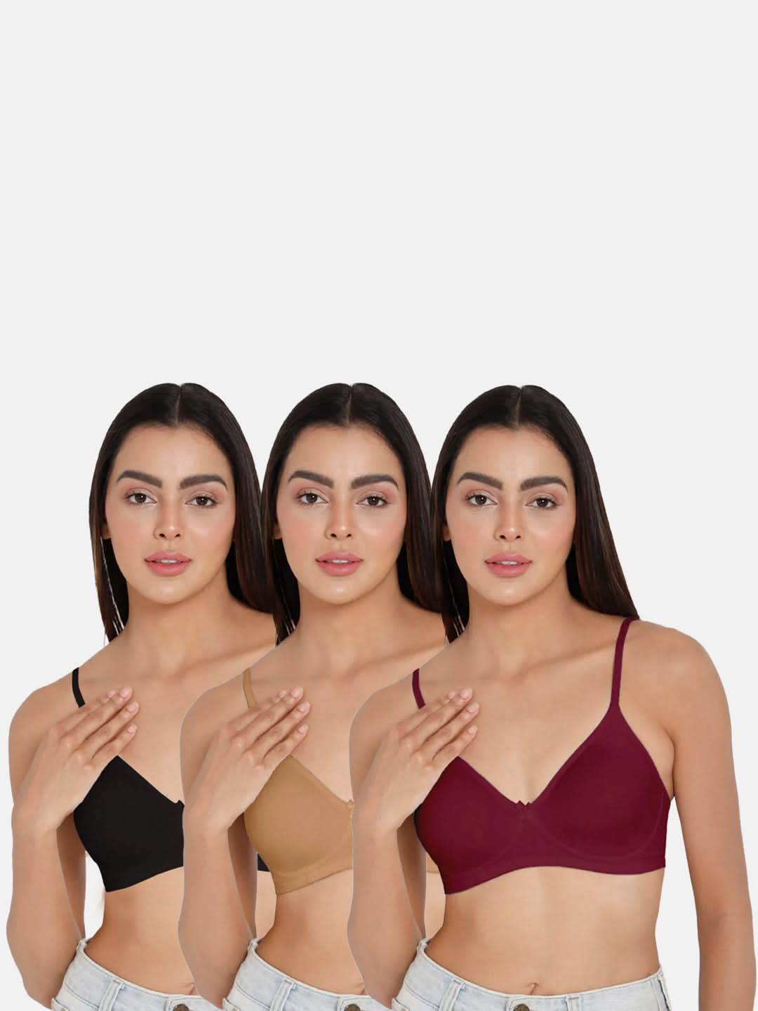 Intimacy Everyday Bra Special Combo Pack – Comfortable and Versatile Bras for Daily Wear (ES11 - C77) - Naidu Hall Family Store