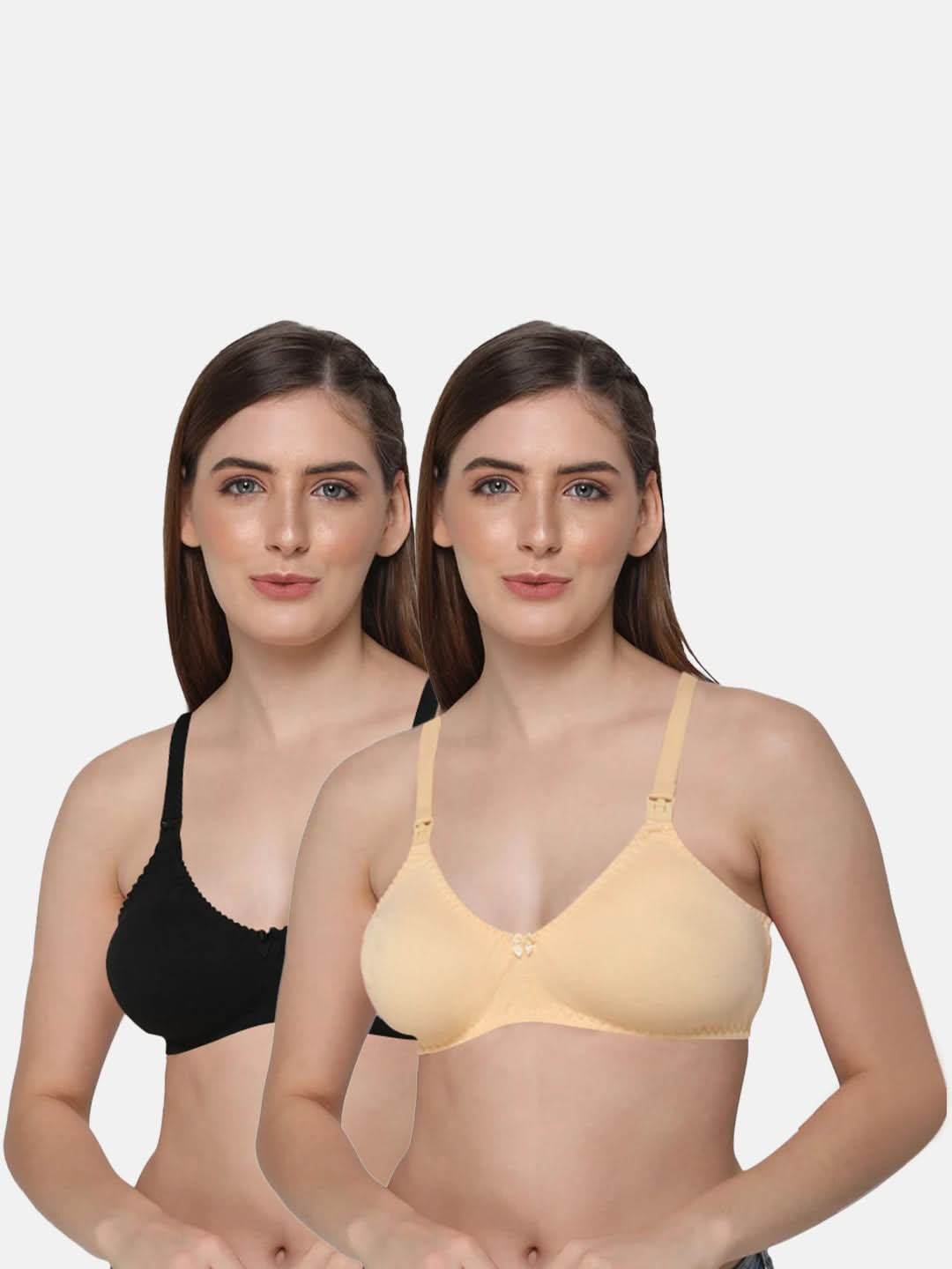 Enhanced Comfort Feeding Bra Combo Pack – Double-Layered, Supportive Fit, and Everyday Versatility - Naidu Hall Family Store