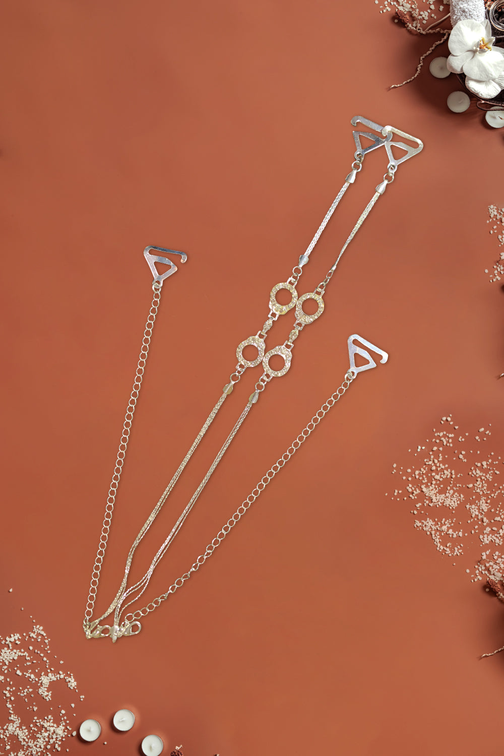 Intimacy Crystal Single Layer Detachable Strap - Silver