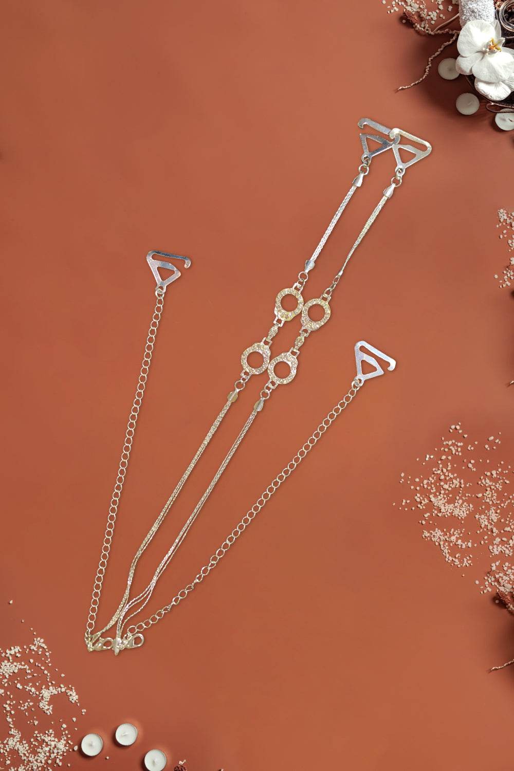 Intimacy Crystal Single Layer Detachable Strap - Silver - Naidu Hall Family Store