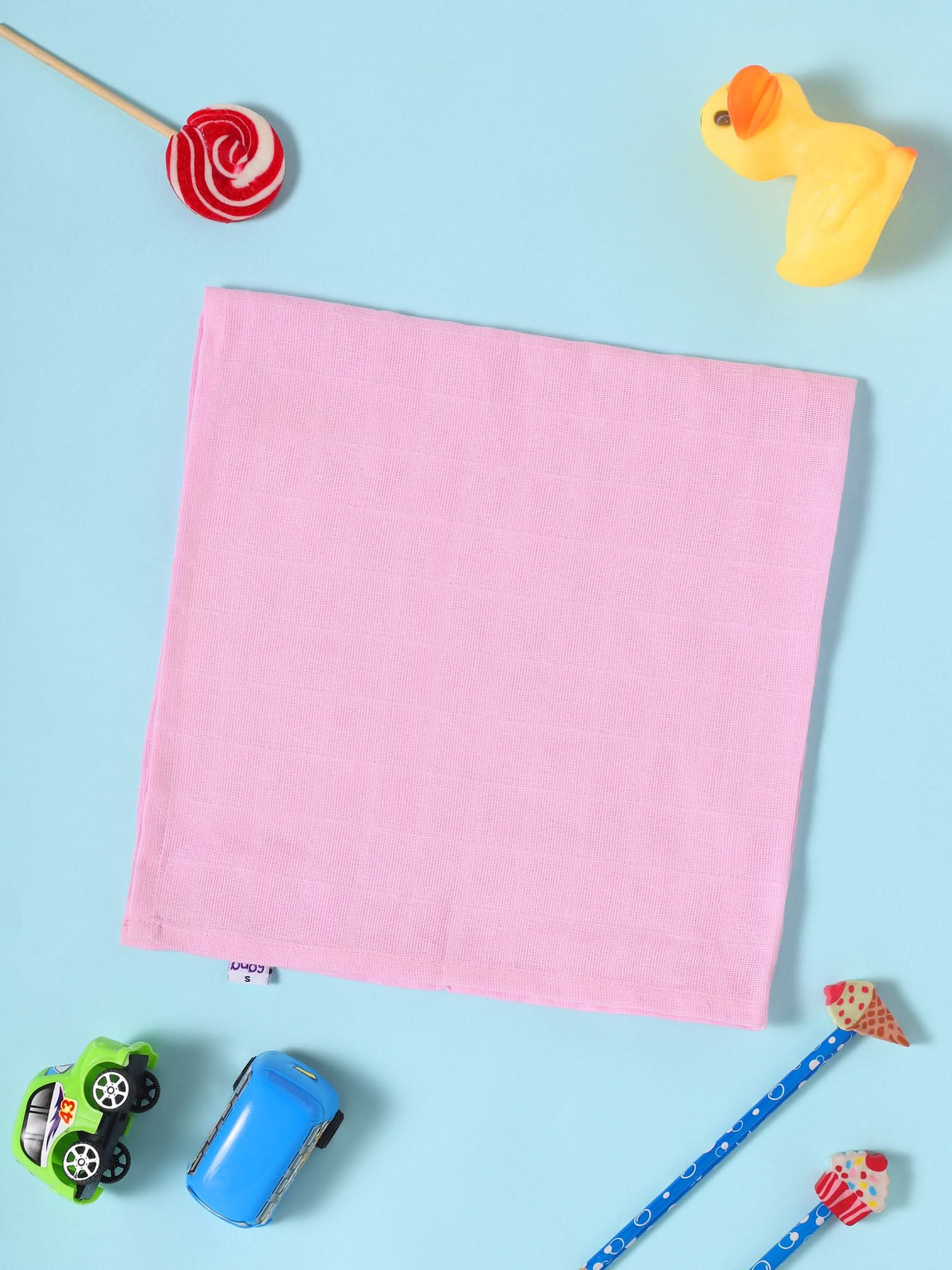 Oh Baby Plain Square Nappies Pink - Sqpl