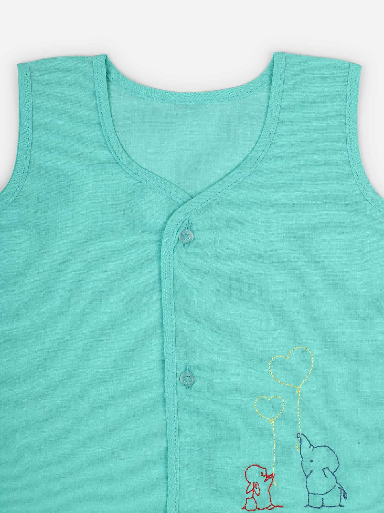 Oh Baby Plain Embroidery Front Open-Button Assorted - Pl21