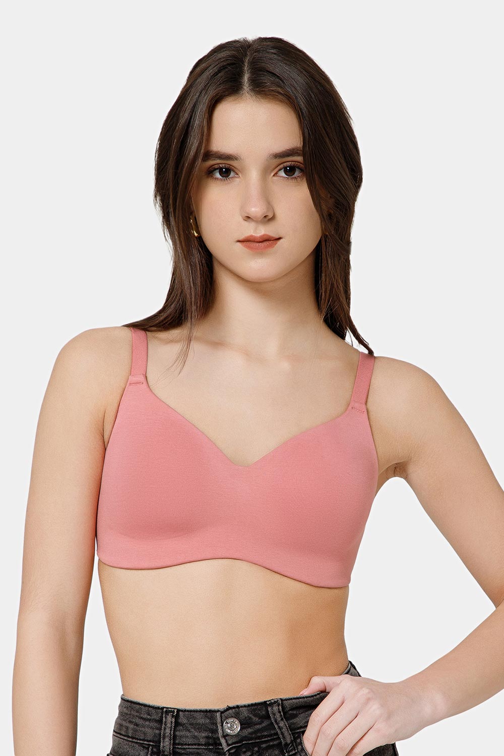 Intimacy Cotton Padded Bra for Women – 3/4 Coverage Non Wired Seamless T-Shirt Bra | Molded Cup Daily Wear Comfortable Bra for T-Shirts, Salwar & Tops - SS02