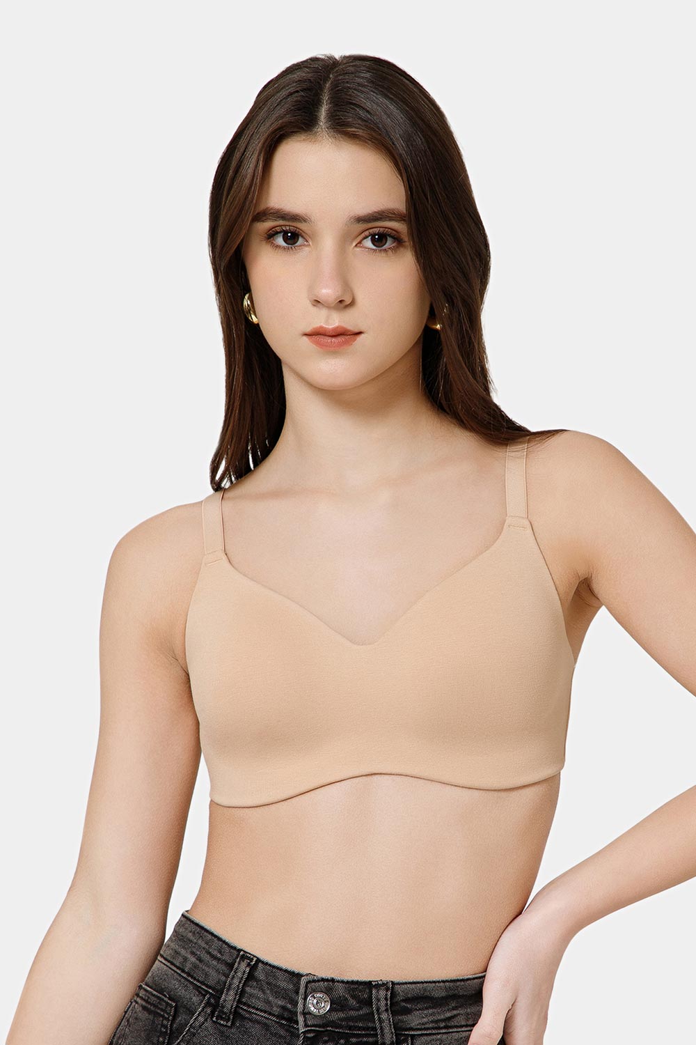 Intimacy Cotton Padded Bra for Women – 3/4 Coverage Non Wired Seamless T-Shirt Bra | Molded Cup Daily Wear Comfortable Bra for T-Shirts, Salwar & Tops - SS02