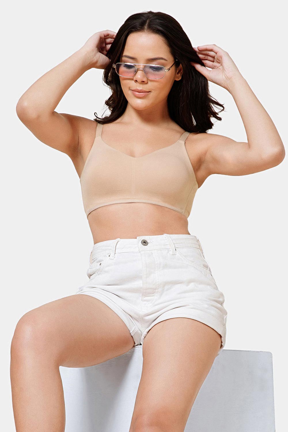 Intimacy Women’s Cotton T-Shirt Bra – Non-Wired Seamless Everyday Bra with 3/4 Coverage | Smooth Comfort Bra for Women - SS04