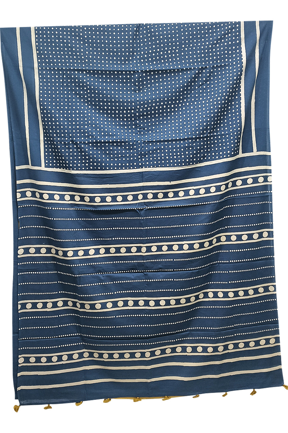 Women's Pure Cotton Jaipur Print Saree with Blouse | Soft Cotton Printed Saree for Women | Traditional, Casual & Festive Ethnic Wear - Blue - 3105