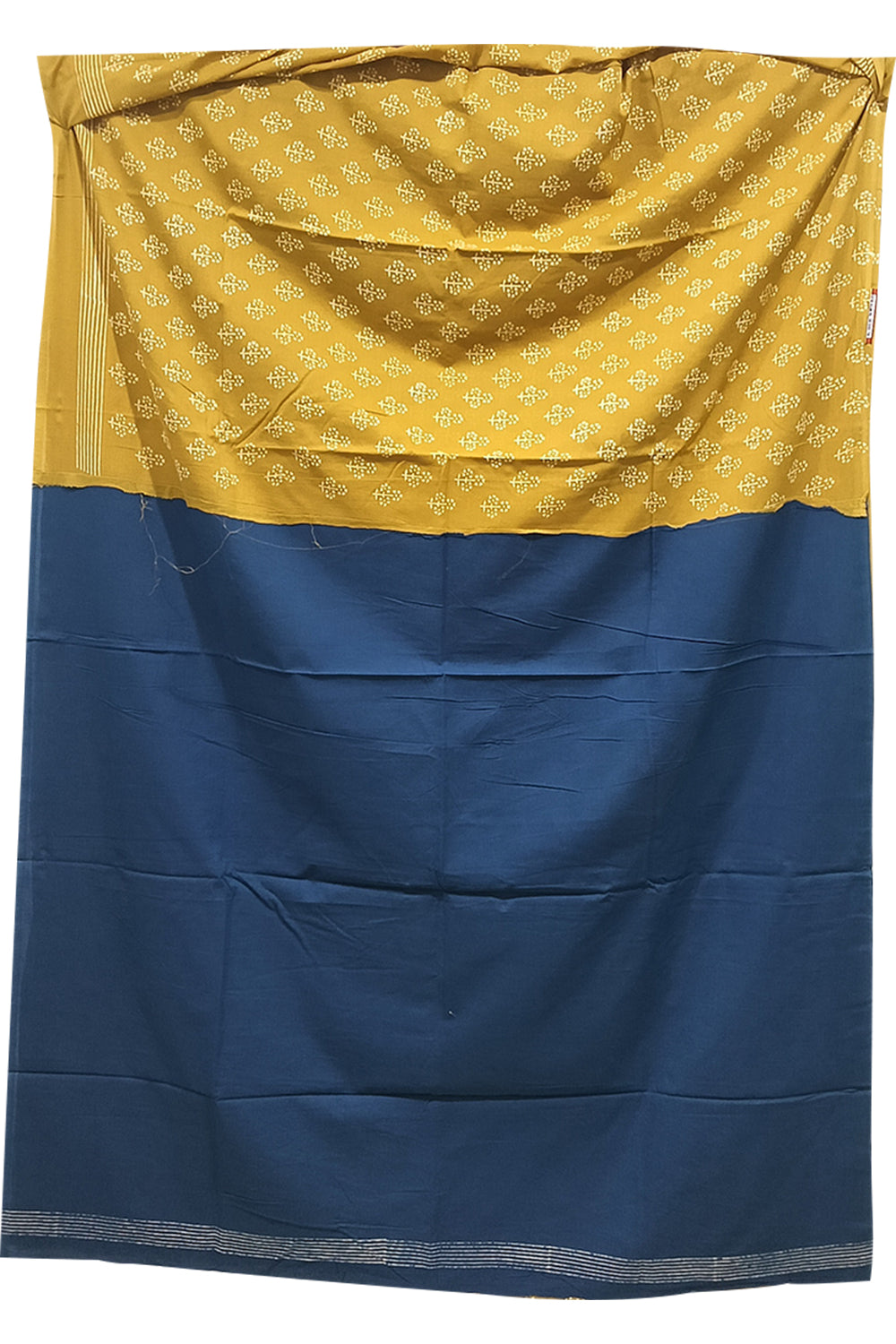 Women's Pure Cotton Jaipur Print Saree with Blouse | Soft Cotton Printed Saree for Women | Traditional, Casual & Festive Ethnic Wear - Mustard - 3135