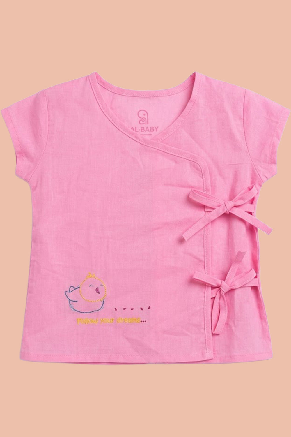 Oh Baby 100% Pure Cotton Everyday Comfort Baby Vest – Soft Breathable Infant Innerwear for Newborn Boys & Girls - Solid - KV01