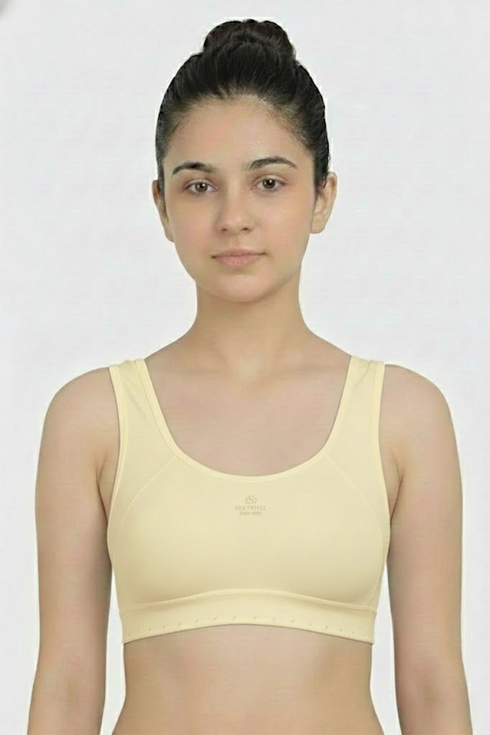 Teen Girls’ Printed Padded Sport Bra – Medium-Coverage, Sweat-Absorbent & Seamless Comfort - 702