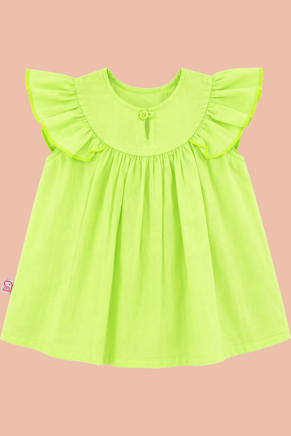 Oh Baby 100% Pure Cotton Everyday Comfort Baby Vest – Soft Breathable Infant Innerwear for Newborn Boys & Girls - Light Green - FR06