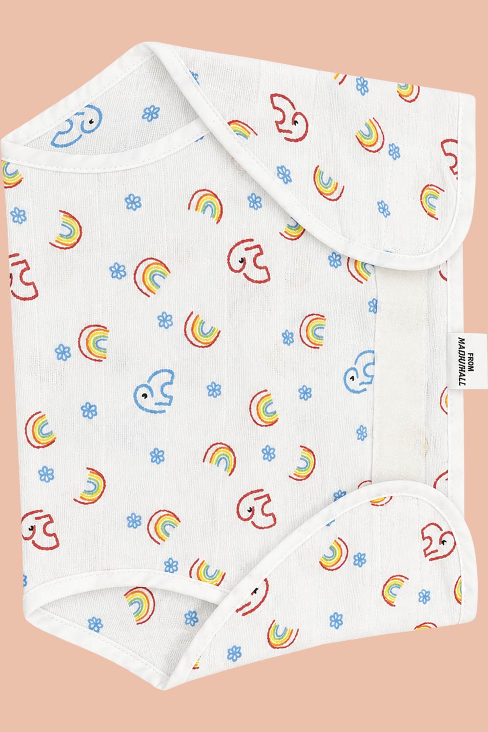 Oh Baby Reusable Cloth Diaper for Babies – Soft Breathable Washable Baby Diaper with Comfortable Fit | Everyday Diapering Essential - White - LTPR