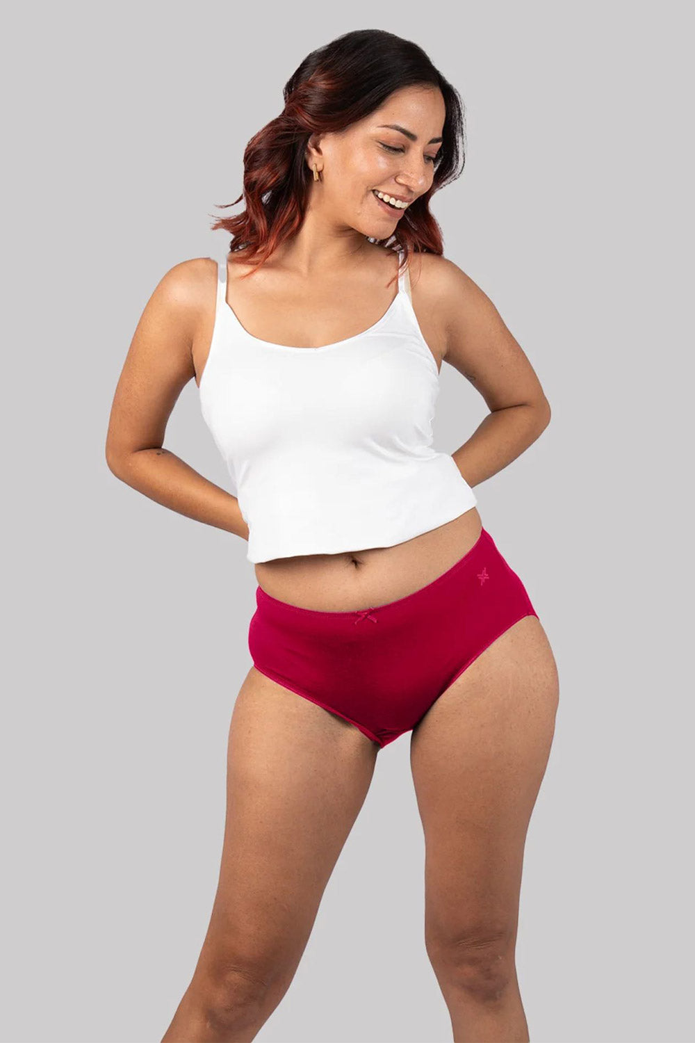 Lavos Bamboo Modal Mid Waist Hipster – Soft Outer Elastic Women’s Underwear - Pack of 3