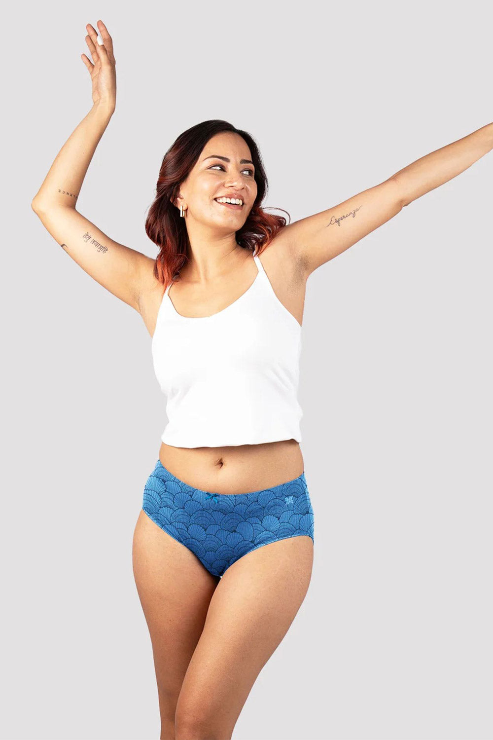 Lavos Bamboo Modal Mid Waist Hipster – Soft Outer Elastic Women’s Underwear - Pack of 3