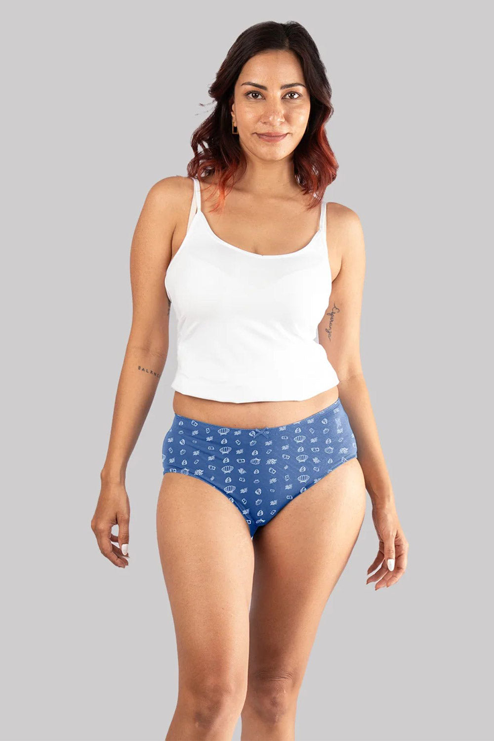 Lavos Bamboo Modal Mid Waist Hipster – Soft Outer Elastic Women’s Underwear - Pack of 3