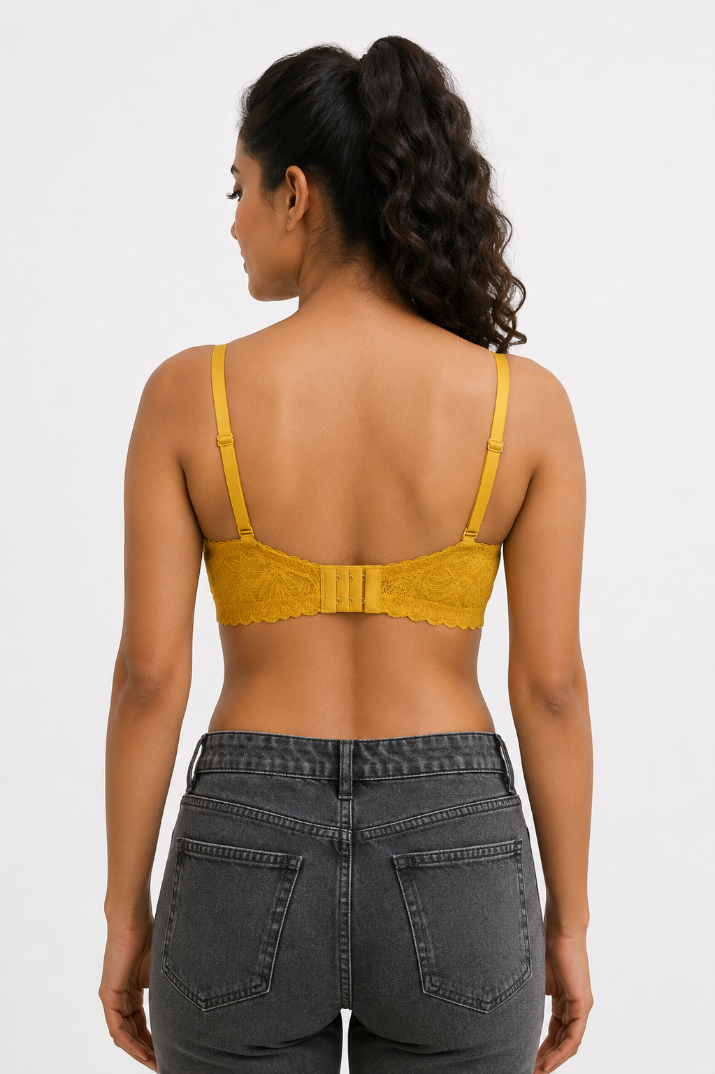 Women's Heavy Push-Up Lace Bra | Underwired Seamless Padded Bra for Women | Low Coverage Cotton Blend Fashion Bra - 9003
