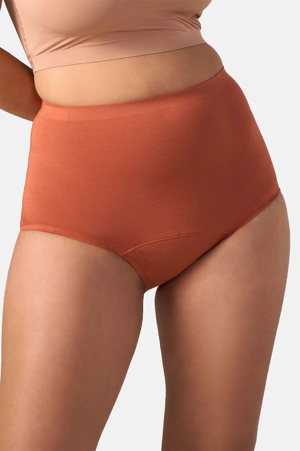 Mahina Reusable & Leak Proof Period Panty Baked Clay Modal High Rise Heavy Flow Pack of 1