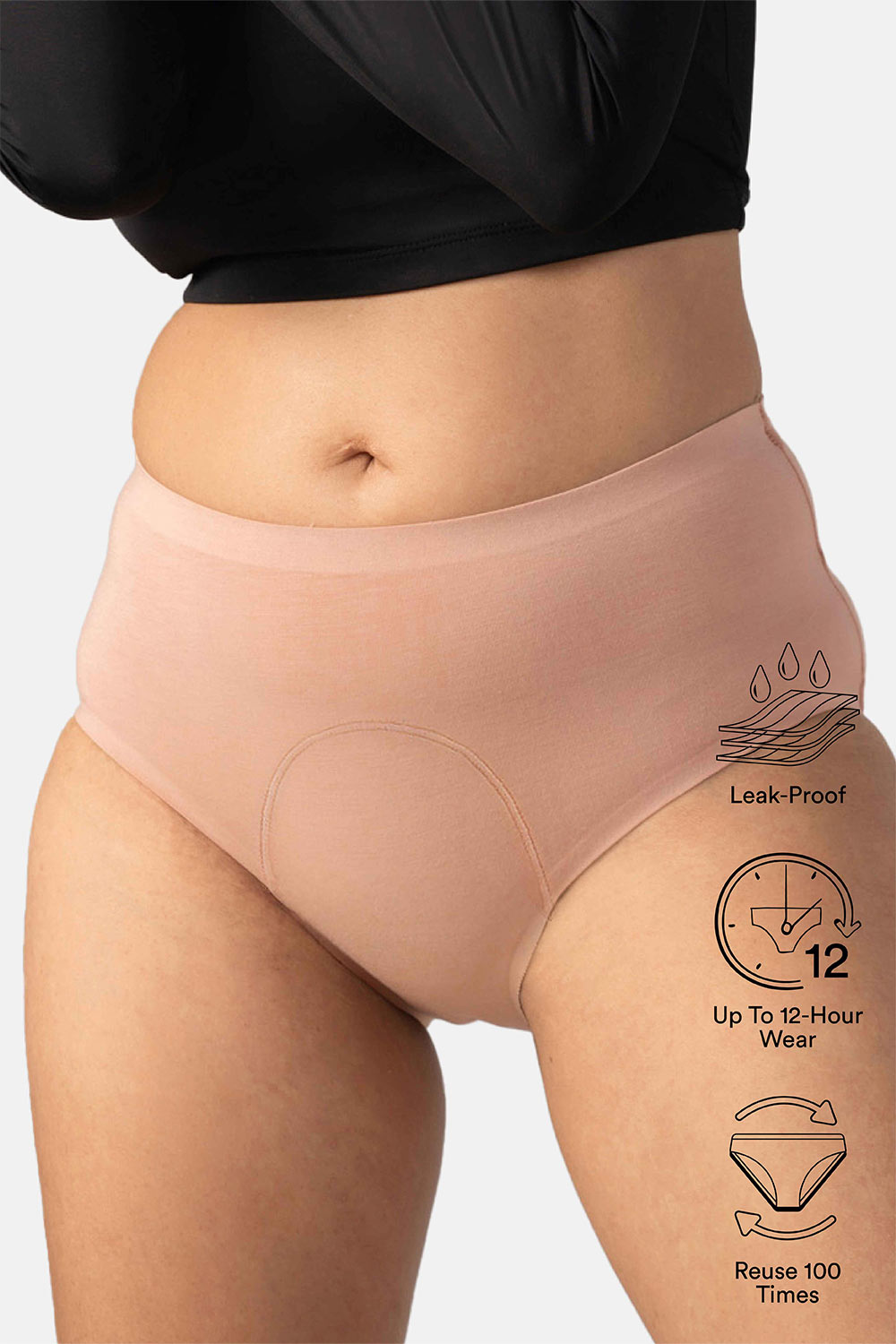 Mahina Reusable & Leak Proof Period Panty Roebuck Cotton High Rise Super Heavy Flow Pack of 1