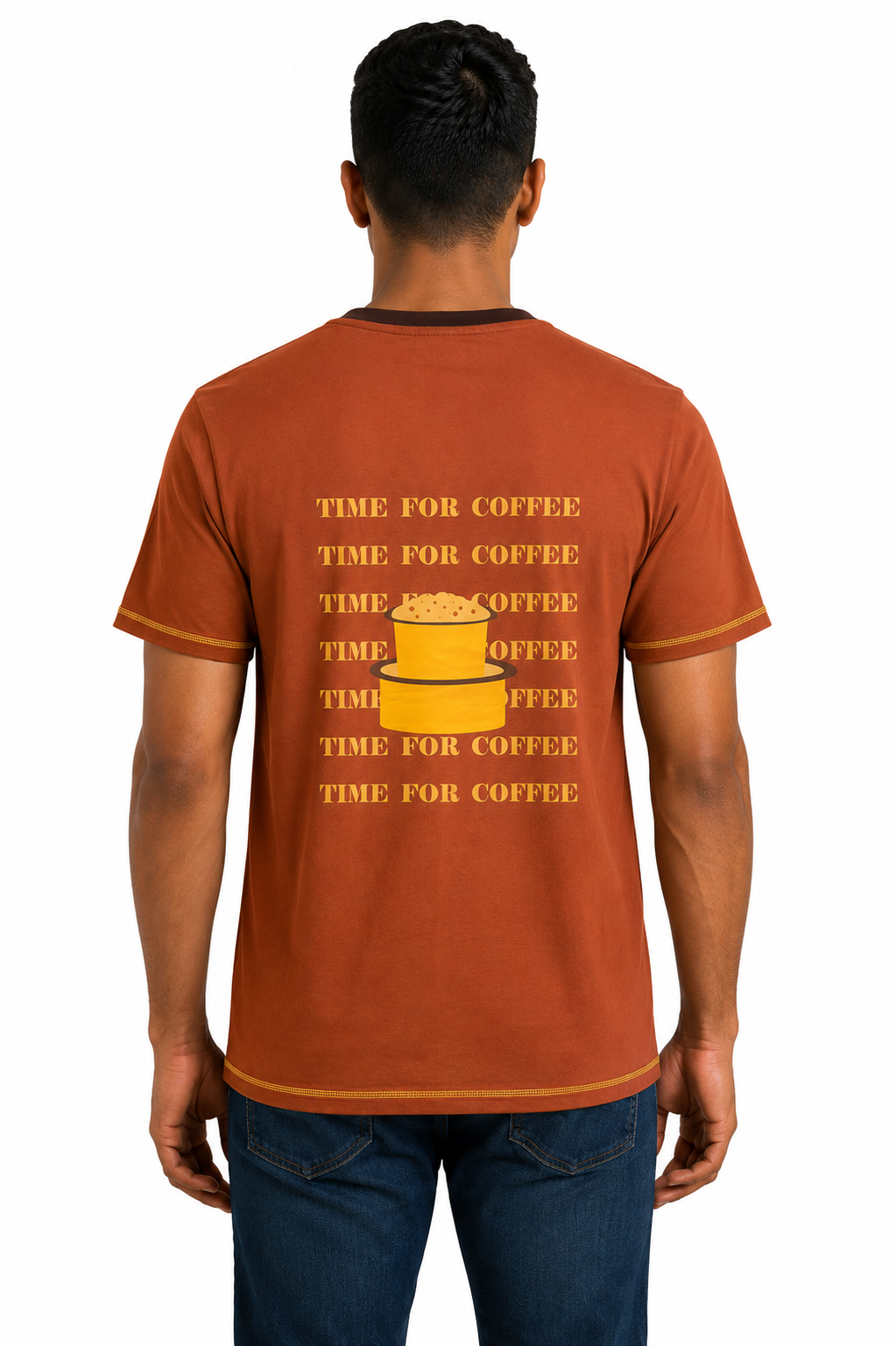 Enhance Men's Premium Cotton Coffee Graphic T-Shirt | Crew Neck Half Sleeve Printed Graphic Tee | Regular Fit Casual Everyday Wear - TG18