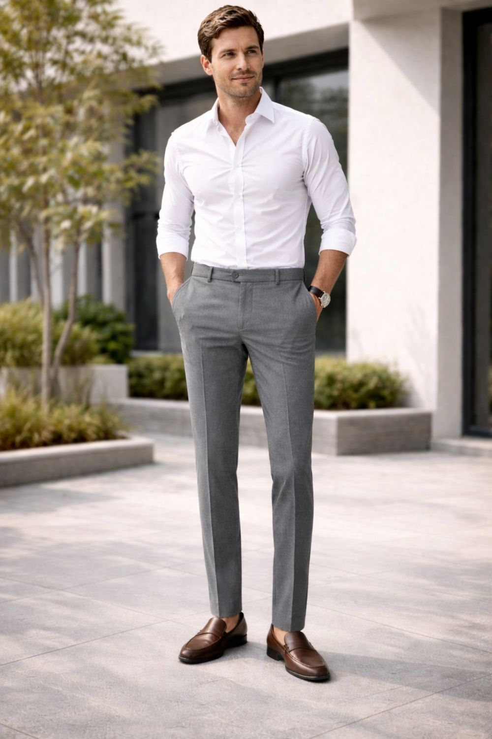 mens grey dress trousers Buy Light Grey Dress Pants for Men