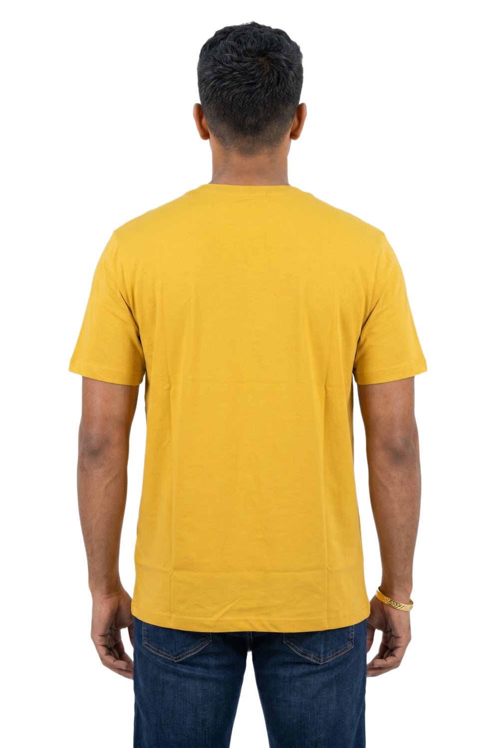 Enhance Men’s Cotton T-Shirt – Round Neck Printed T-Shirt with Football Graphic | Casual Everyday Wear T-Shirt - Mustard - TG18
