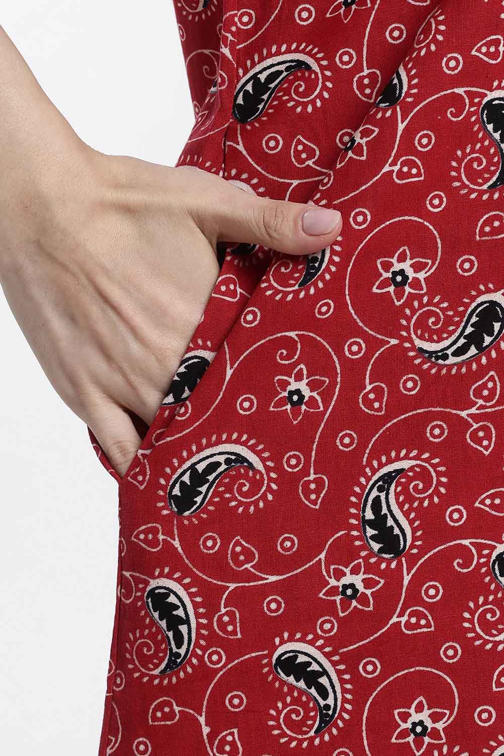 Naidu Hall Women’s Printed Cotton Nighty – Full Length Box Neck Nighty with Underbust Gathers & Patchwork Detail | Daily Wear Sleepwear for Women
- NB47