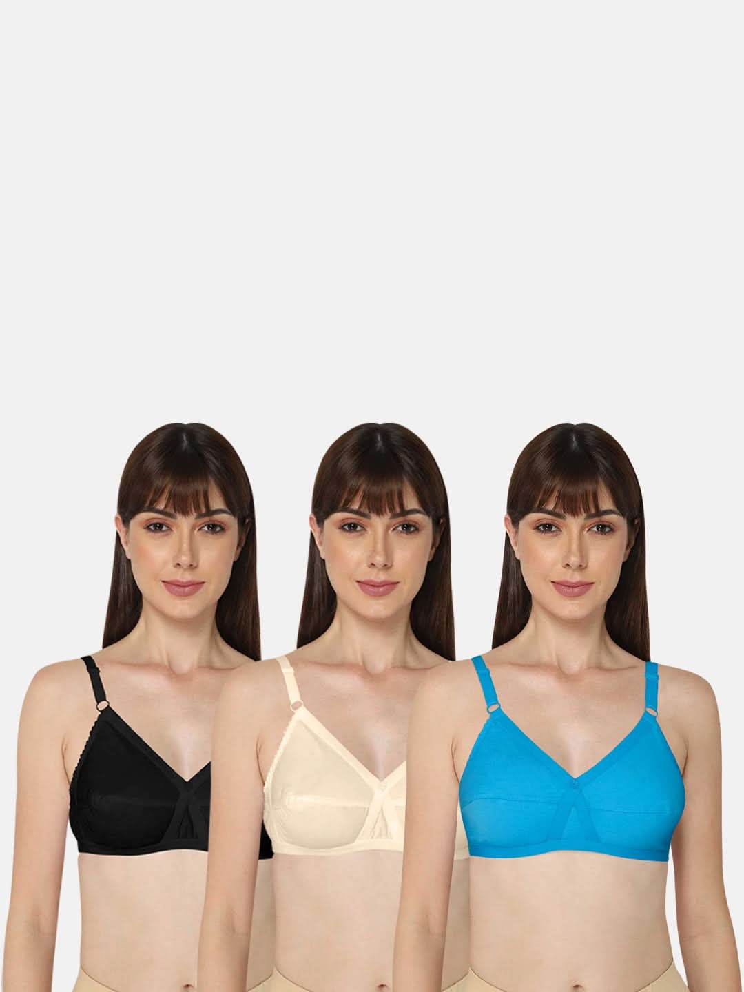 Naidu Hall Heritage Bra Combo Pack – Classic Cross Design for Everyday Comfort and Timeless Style (C33) - Naidu Hall Family Store