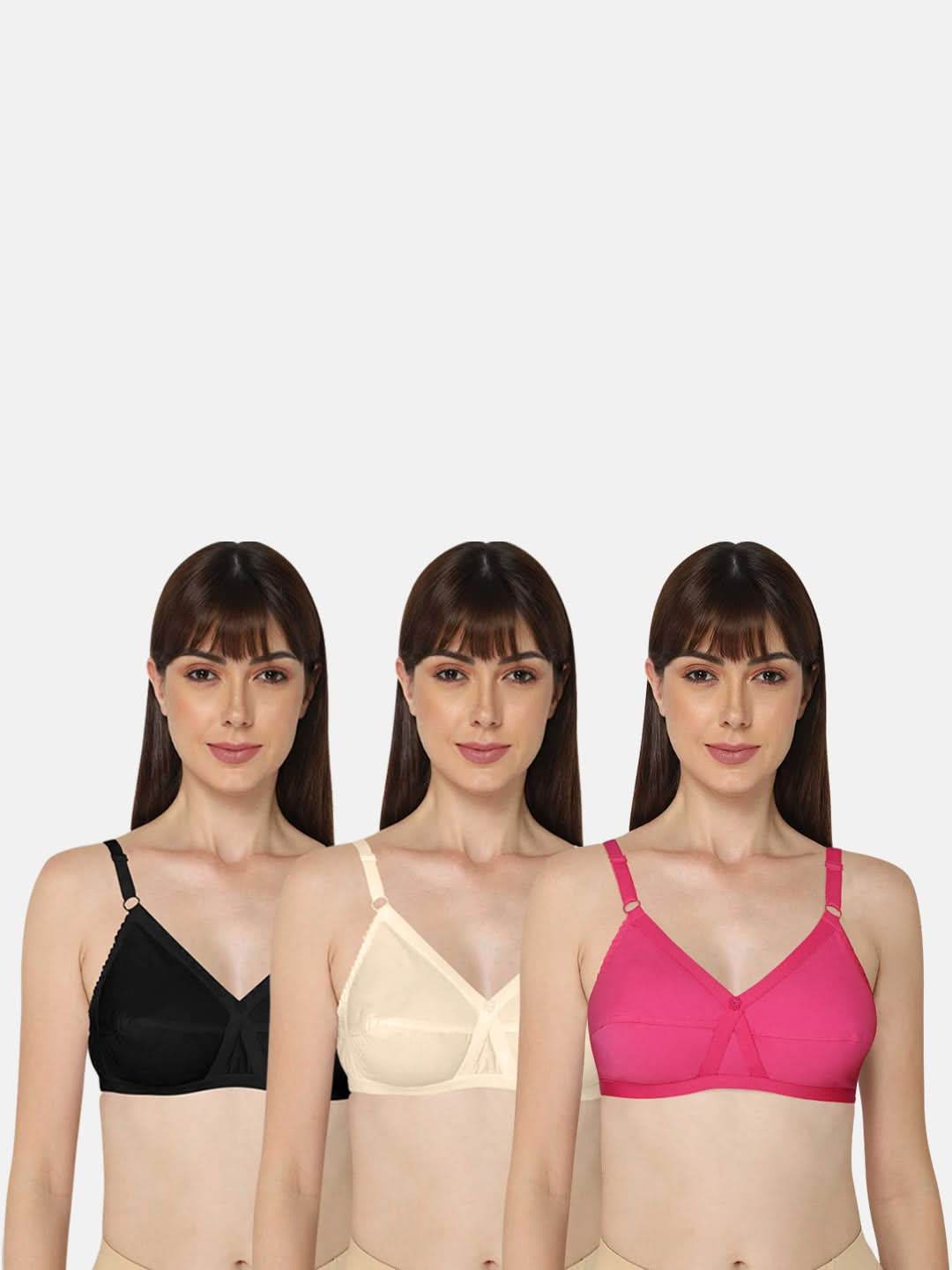 Naidu Hall Heritage Bra Combo Pack – Cross-Back Design for Support and Comfort (C66) - Naidu Hall Family Store