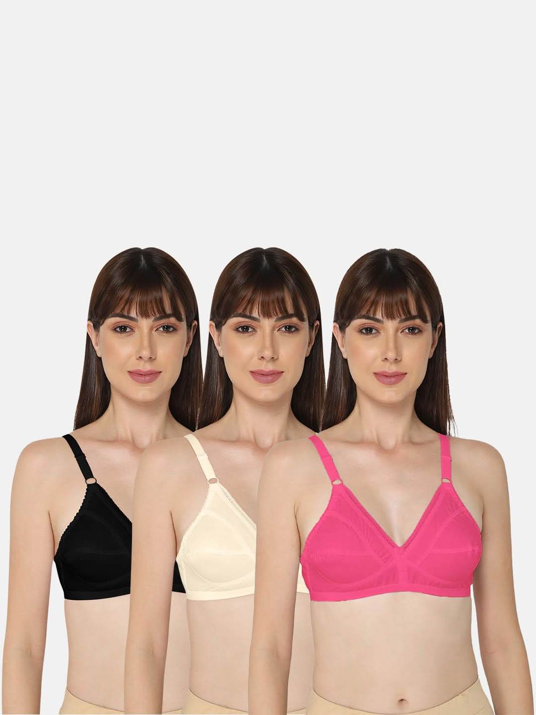Naidu Hall Heritage Naturalle Bra Combo Pack – Soft, Supportive, and Comfortable Everyday Bras (C66) - Naidu Hall Family Store