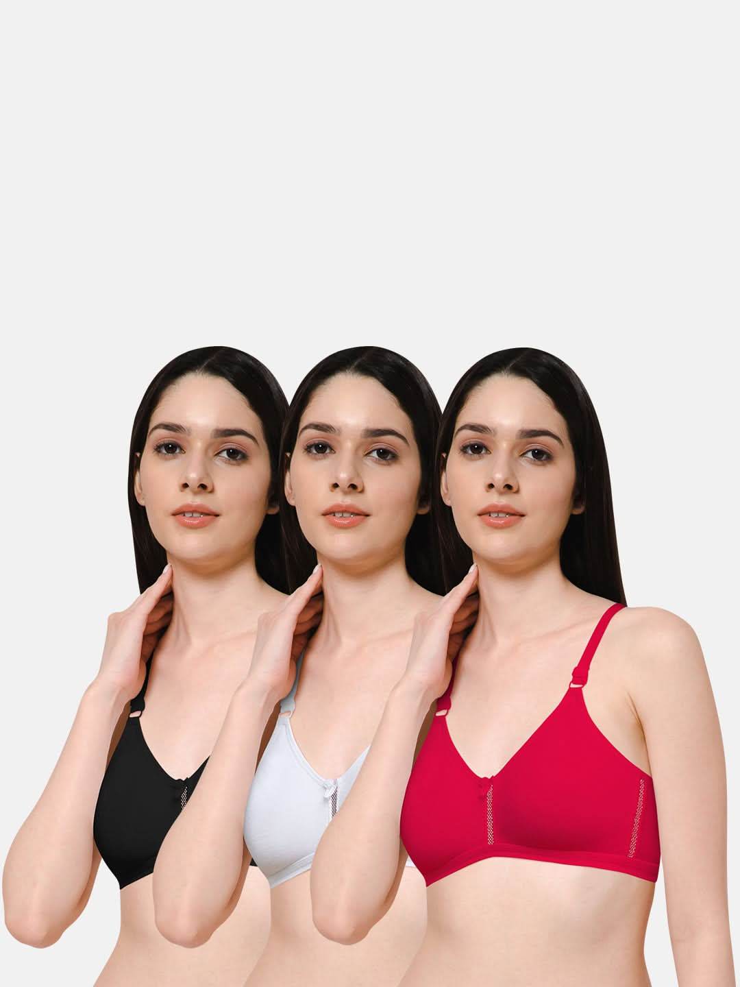 Naidu Hall Knitwear Bra Combo Pack – Soft, Comfortable, and Stylish Support for Everyday Wear (Beauti C44) - Naidu Hall Family Store