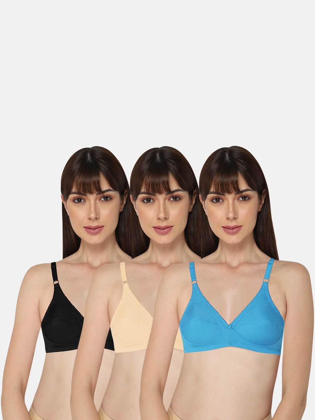 Naidu Hall Charmi Knitwear Bra Combo Pack – Comfortable, Flexible, and Stylish Everyday Bras for Women (C33) - Naidu Hall Family Store