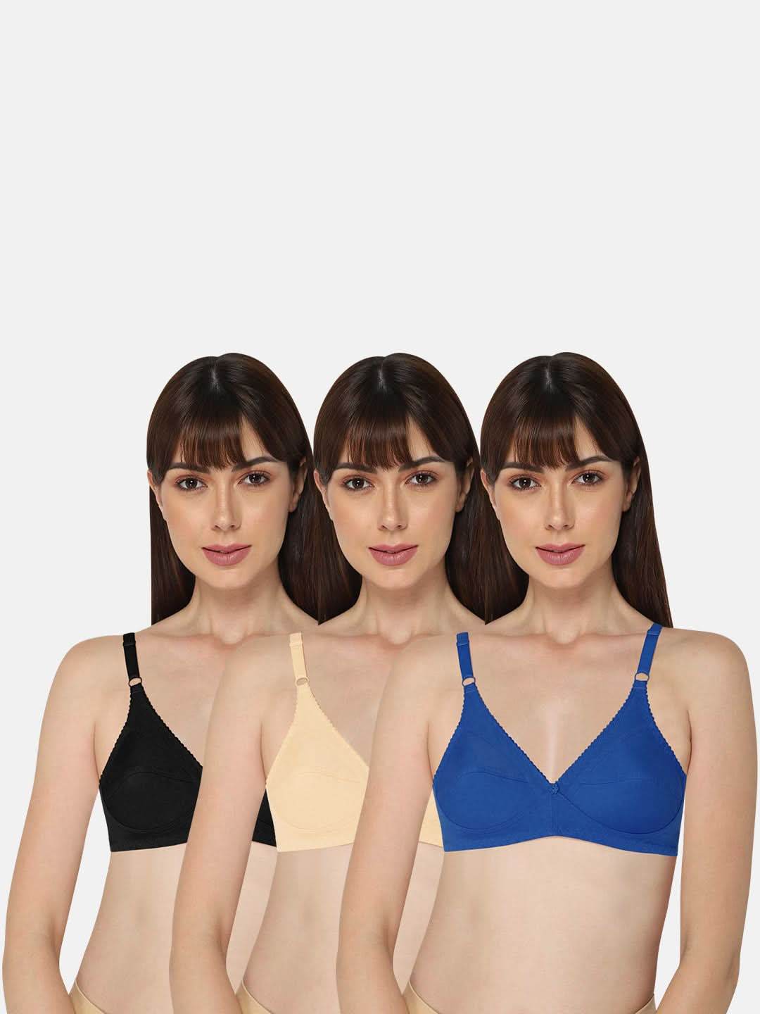 Naidu Hall Charmi Knitwear Bra Combo Pack – Breathable, Comfortable, and Supportive Bras for Daily Wear (C35) - Naidu Hall Family Store