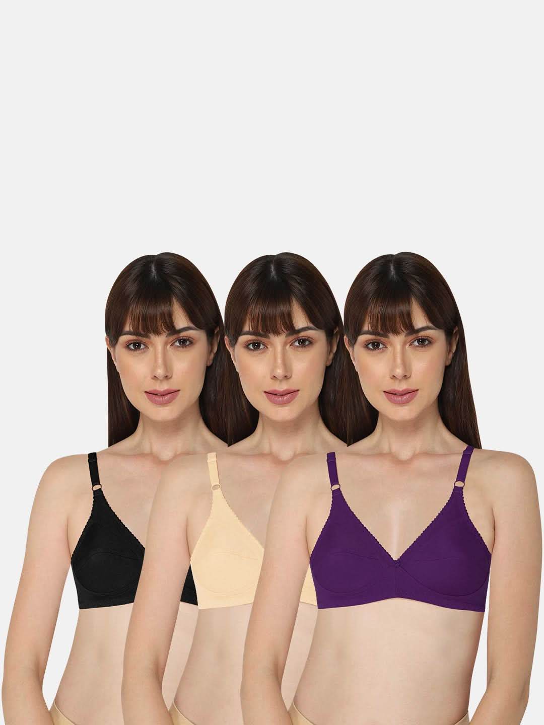 Naidu Hall Charmi Knitwear Bra Combo Pack – Soft, Supportive, and Comfortable Bras for Everyday Wear (C34) - Naidu Hall Family Store