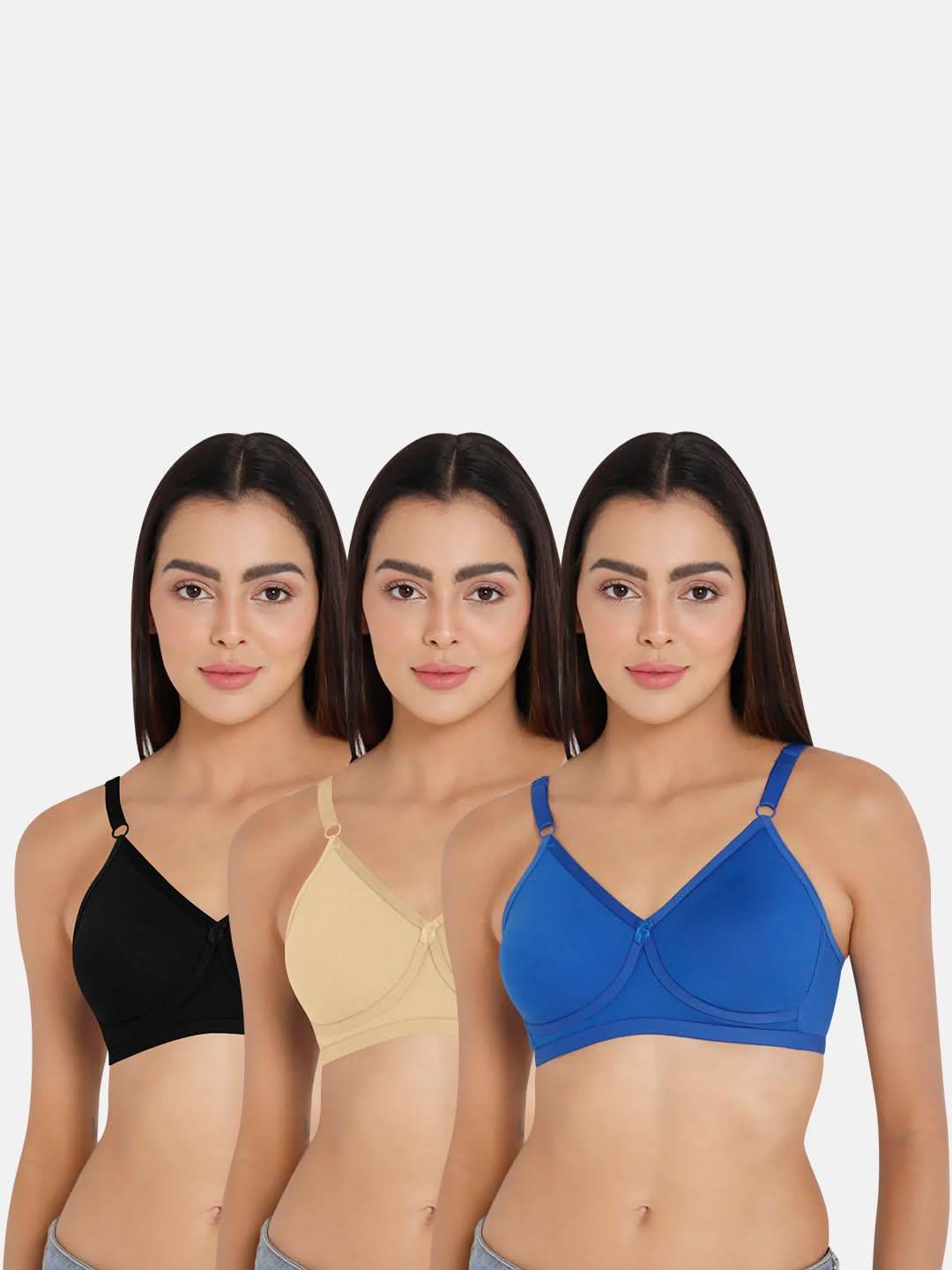 Naidu Hall Knitwear Bra Combo Pack – Classic and Comfortable Everyday Bras for All-Day Support (C35) - Naidu Hall Family Store