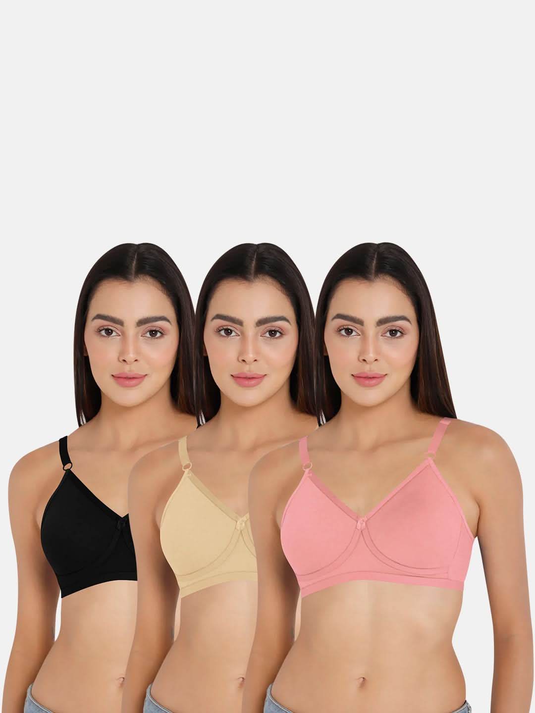 Naidu Hall Knitwear Bra Combo Pack – Classic and Comfortable Support for Everyday Wear (C67) - Naidu Hall Family Store