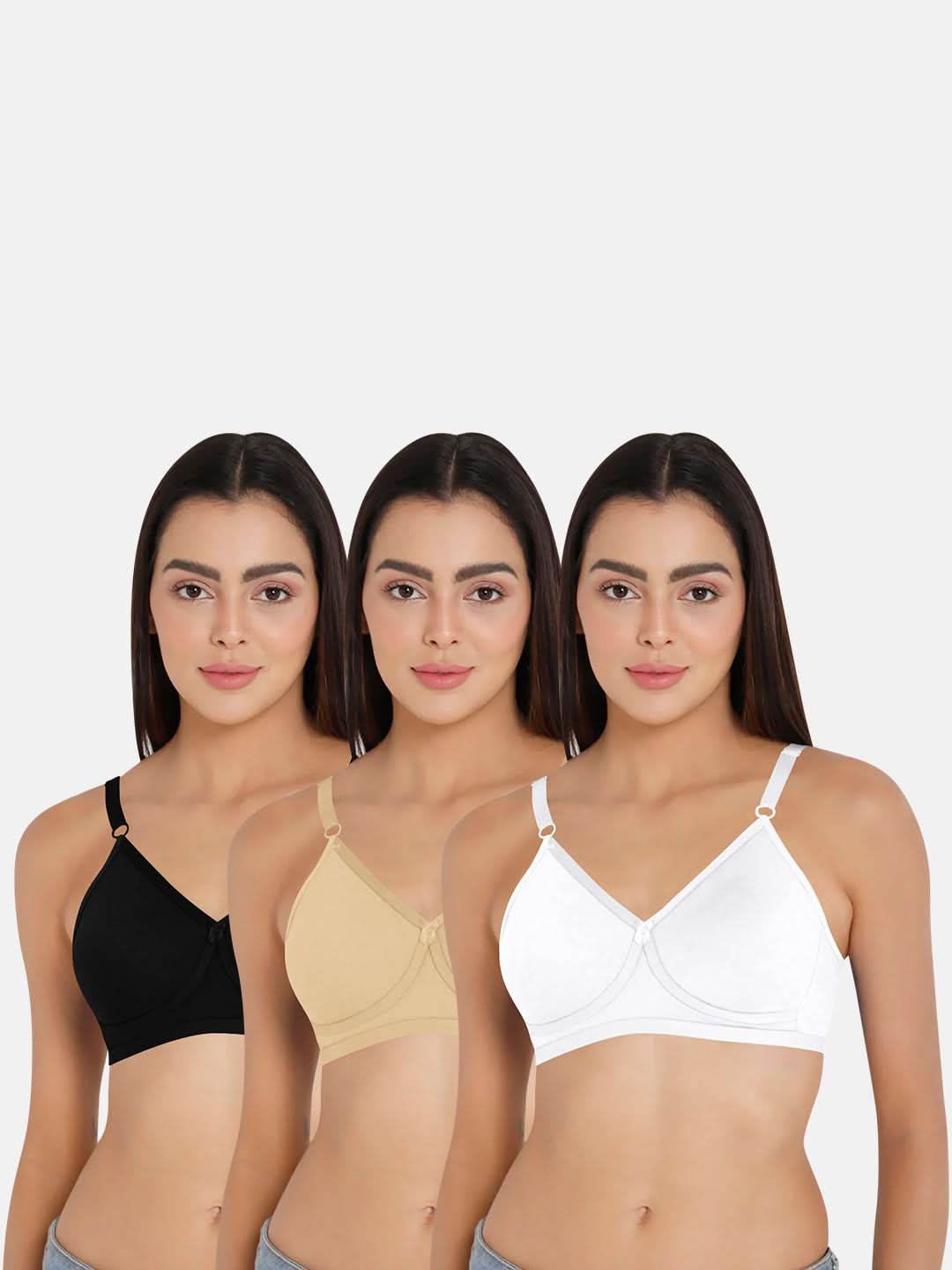 Naidu Hall Classic Knitwear Bra Combo Pack – Soft and Supportive Everyday Bras for Comfortable Wear (C63) - Naidu Hall Family Store