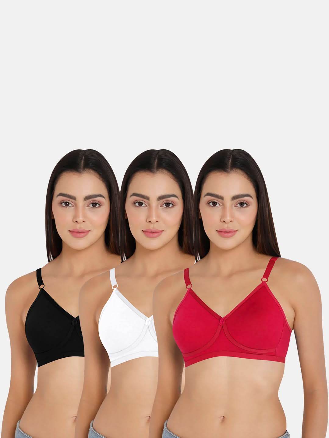 Naidu Hall Classi Knitwear Bra Combo Pack – Soft, Stylish, and Comfortable Everyday Essentials for Women (C44) - Naidu Hall Family Store