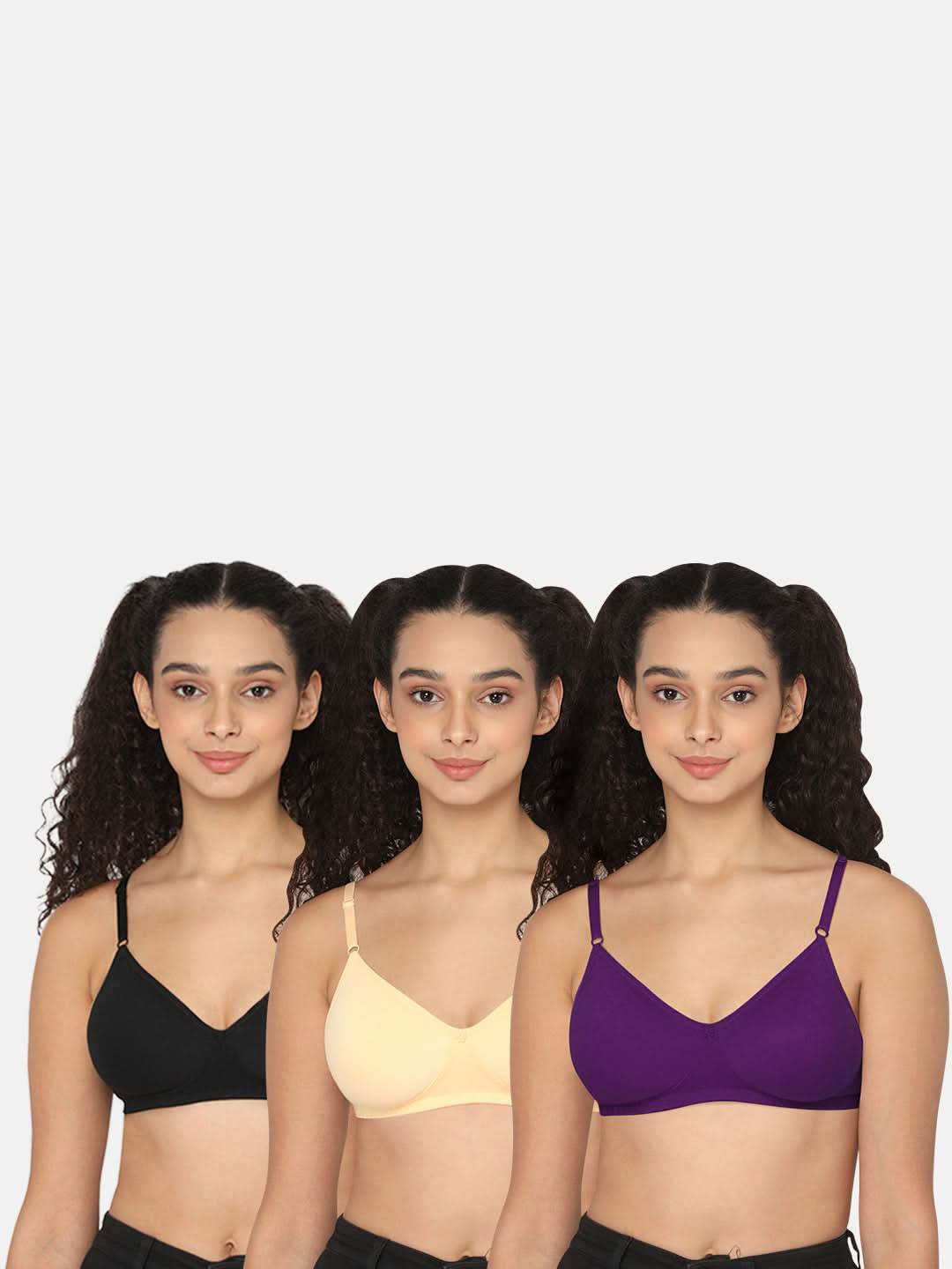 Naidu Hall Knitwear Bra Combo Pack for Candi – Soft, Comfortable, and Supportive Bras (C34) for Everyday Wear - Naidu Hall Family Store