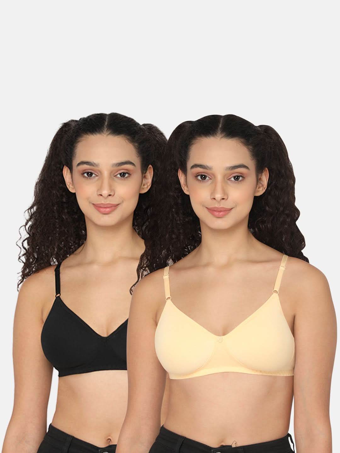 Naidu Hall Knitwear Bra Special Combo Pack – Soft and Comfortable Bras for Everyday Wear (Candi C01) - Naidu Hall Family Store