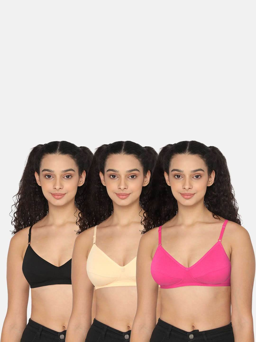 Naidu Hall Glori Knitwear Bra Combo Pack – Soft and Stretchable Comfort for Everyday Wear (C66) - Naidu Hall Family Store